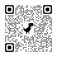 a qr code with an image of a dinosaur