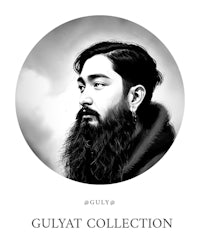 a black and white drawing of a man with a beard