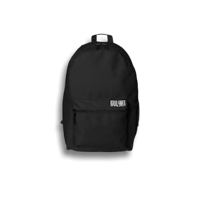 a black backpack on a black background